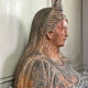 Etruscan-style terracotta bust, large-scale object, 19th century