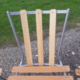 Lot de 4 chaises de bistrot fer et bois