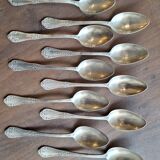 Set of silver-plated soup spoons