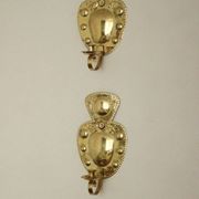 Pair of Swedish brass wall lights from the mid-century by S. Fong.