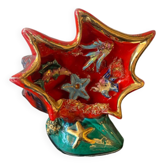 Vintage Vallauris Night Light Lamp in the Shape of a Shell