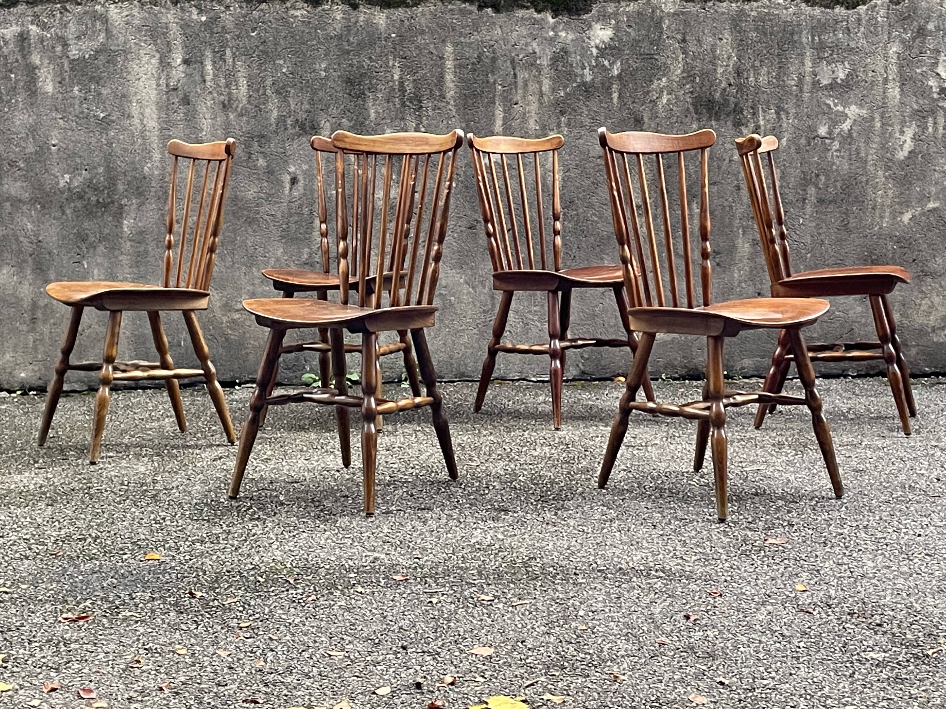Set of 6 Baumann bistro chairs