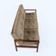 Canapé trois places vintage en palissandre 1960