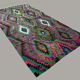 Vintage Turkish Kilim 340x183 cm wool kelim rug Large Purple, Green, Black, Blue