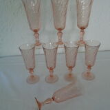 8 glasses Rosaline champagne glass Luminarc France