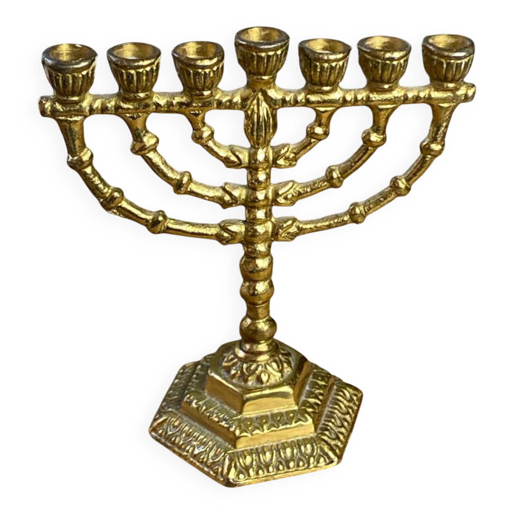 Candle holder, seven-branched menorah, Wainberg