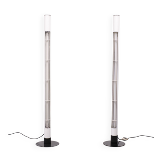 Standing Fluorescent Tube Floor Lamp, 1980s, Italy