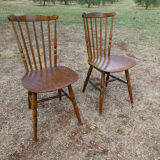 Pair of bistro chairs Baumann Western model