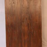 Burmese teak display case with white-green patina