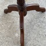 Late 19th century tripod pedestal table in wood marquetry