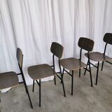 Vintage Industrial School Chairs - STOL Kamnik - 70s Yugoslavia - Set of 4