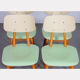 Suite de 4 chaises vintage en bois éditées par Ton 1960