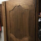 Louis XIII style wardrobe in solid oak wood