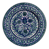 Assiette plate émaillée Fajalauza