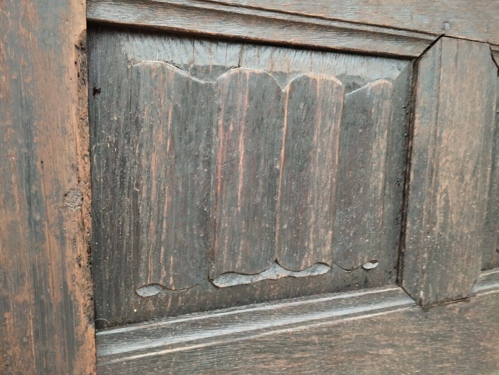 Gothic oak chest bench