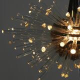 Lustre Bakalowits Miracle Sputnik en laiton avec tiges en verre cristal, années 1960