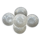 Set of 6 speckled soup plates, Italy
