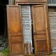 Woodwork Double Walnut Doors with Frame, Double Side XIXth