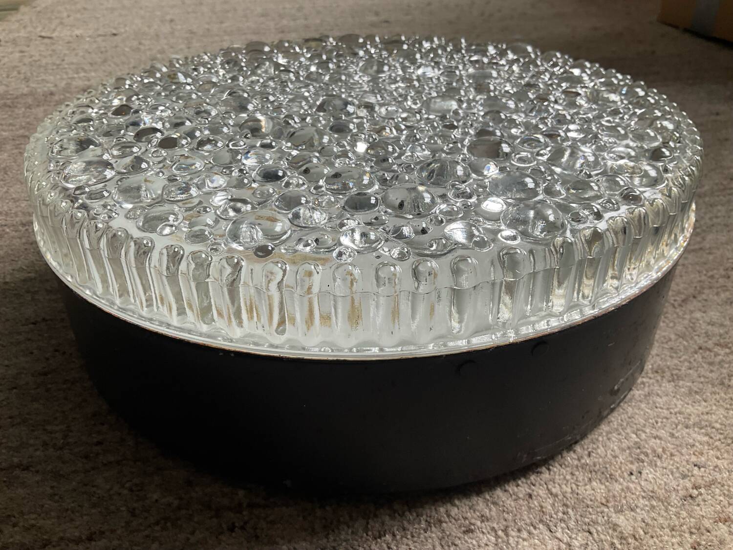 Vintage glass wall light 30cm from the 70s