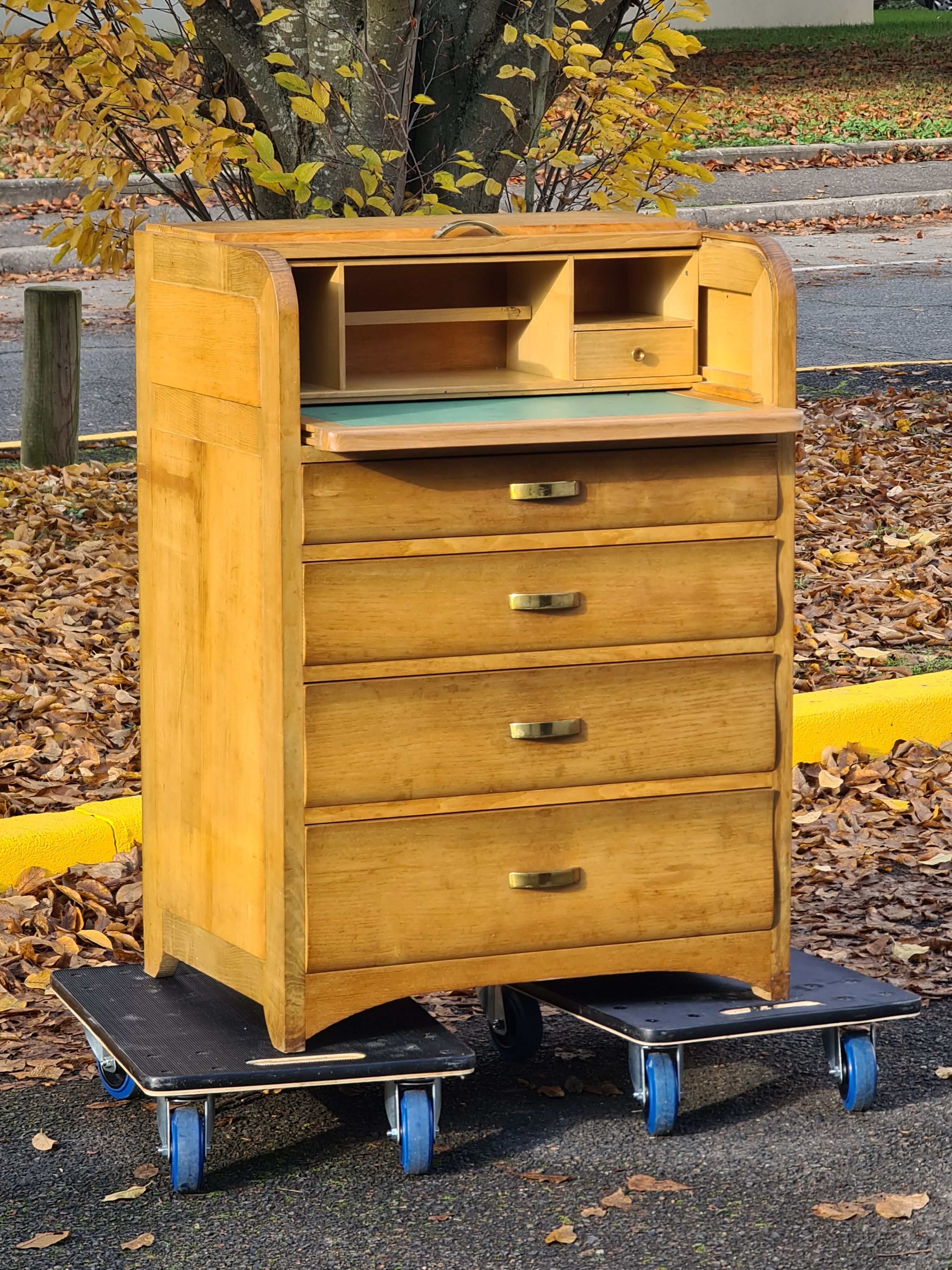 Secretary chest of drawers art deco style secretary