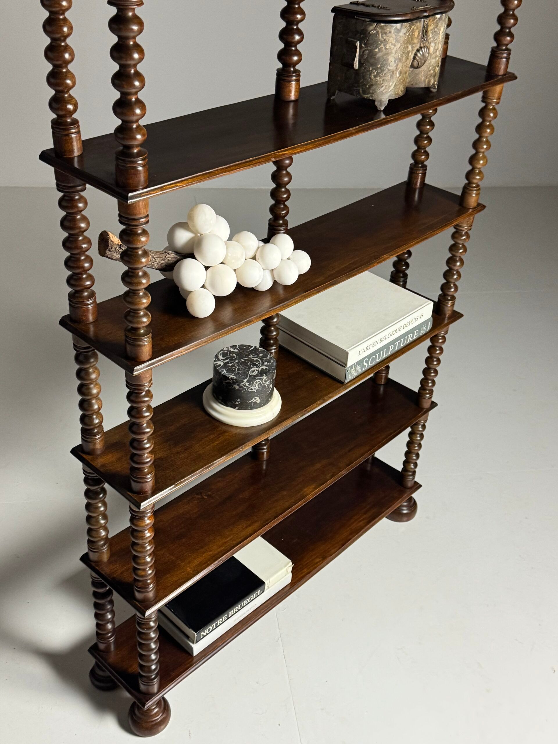 Bobbin bookcase / French antique bookshelf