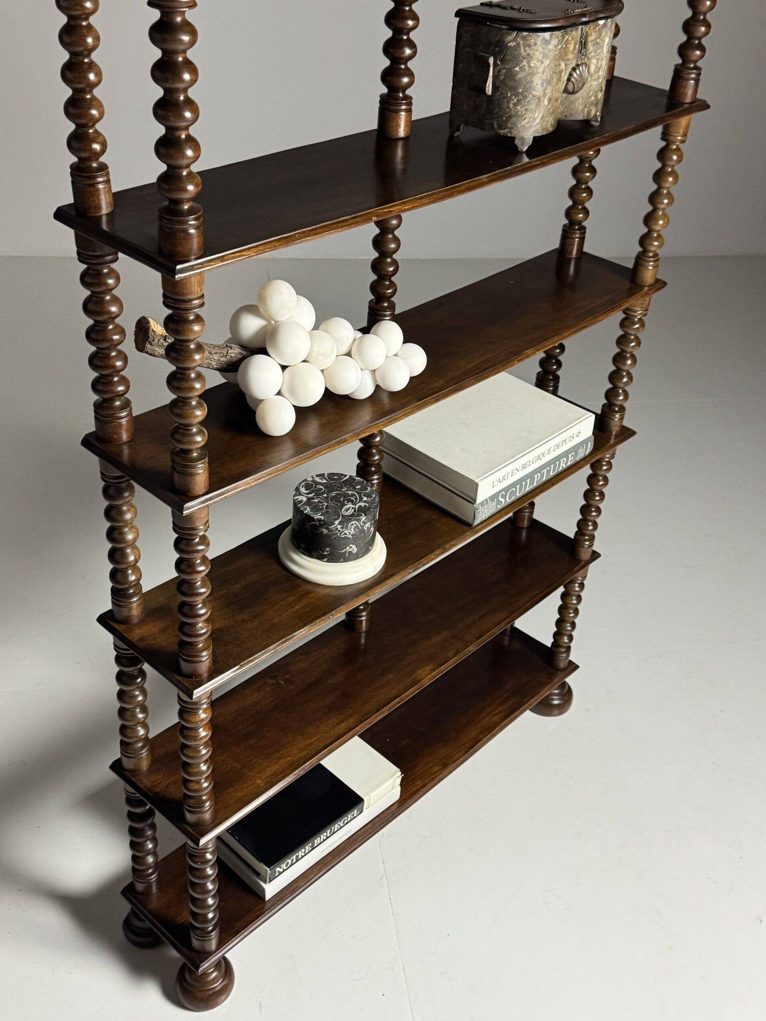 Bobbin bookcase / French antique bookshelf