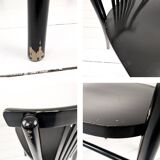 Lot de 3 chaises bistrot vintage bois courbé, style café viennois 60s