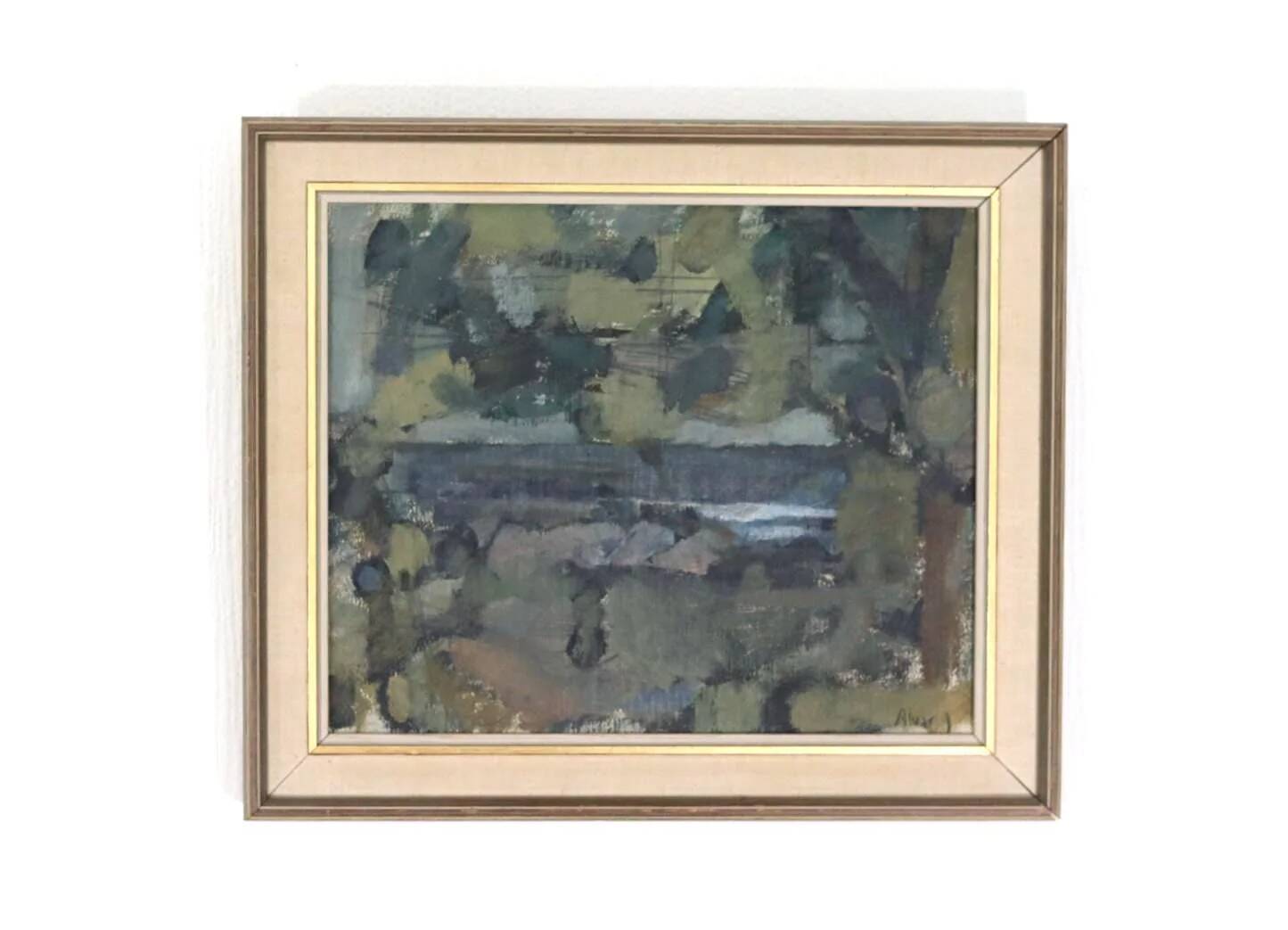 Swedish Oil on Canvas – "Obscured by Trees" by Alvar Jansson