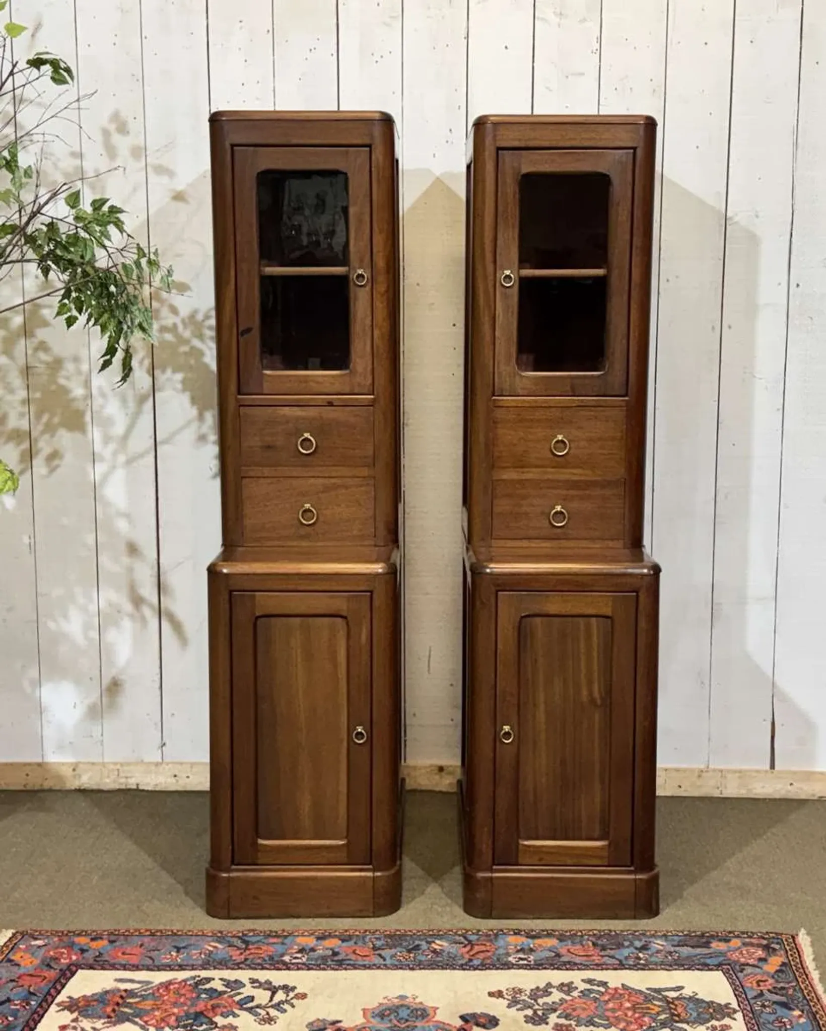 Pair of mahogany cabinets from the early 20th century.