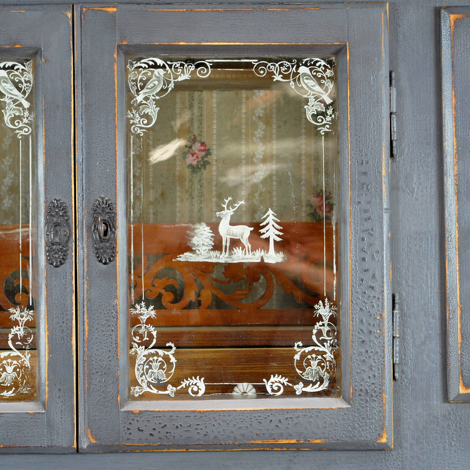 Solid Pine Kitchen Cupboard, 1920's