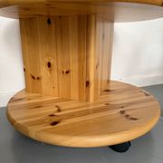 Table d’appoint bout de canapé X2 pin massif design années 70