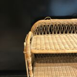 Rattan shelf