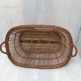 Old oval wicker basket