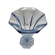 Vase Art Déco en forme de tulipe bleue
