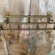 Vintage Wall Coat Rack Brass 7 Foldable Hooks #D748