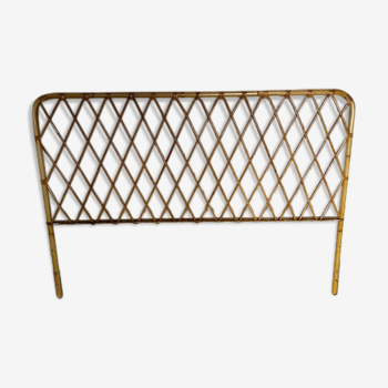 Bed and headboard vintage rattan