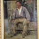 Portrait Oil on Wood, 20th Century
