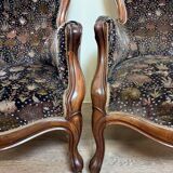 Pair Of Louis XV Style Bergères In Walnut Circa 1850