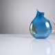 Unique Hand-Blown Glass Jug Signed by 20th Century Artisan – Vibrant Blue
