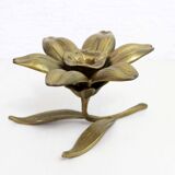Brass flower candle holder