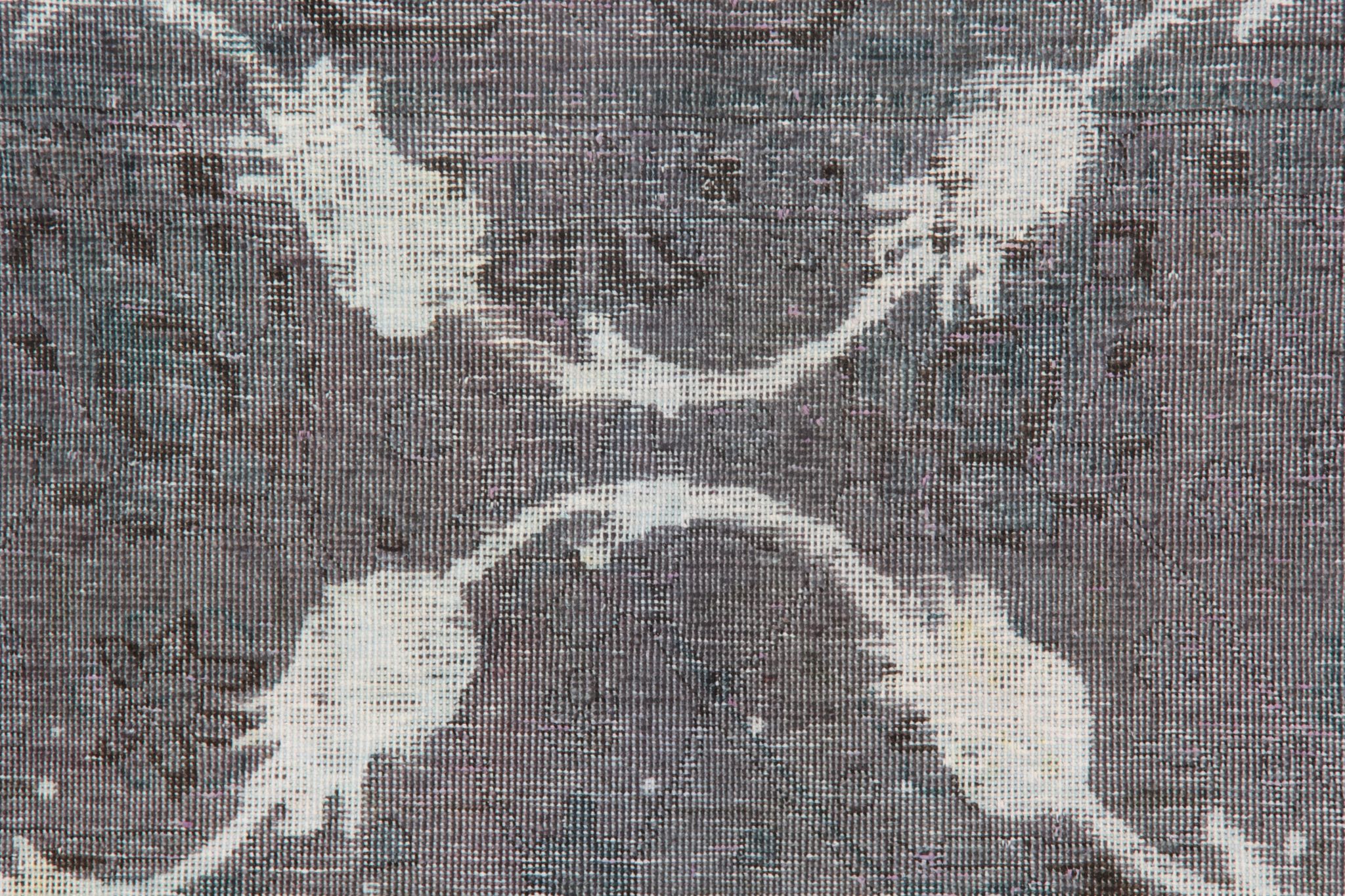 Vintage persian rug handwoven overdyed wool living area rug