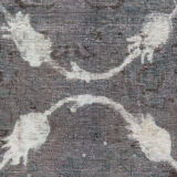 Vintage persian rug handwoven overdyed wool living area rug