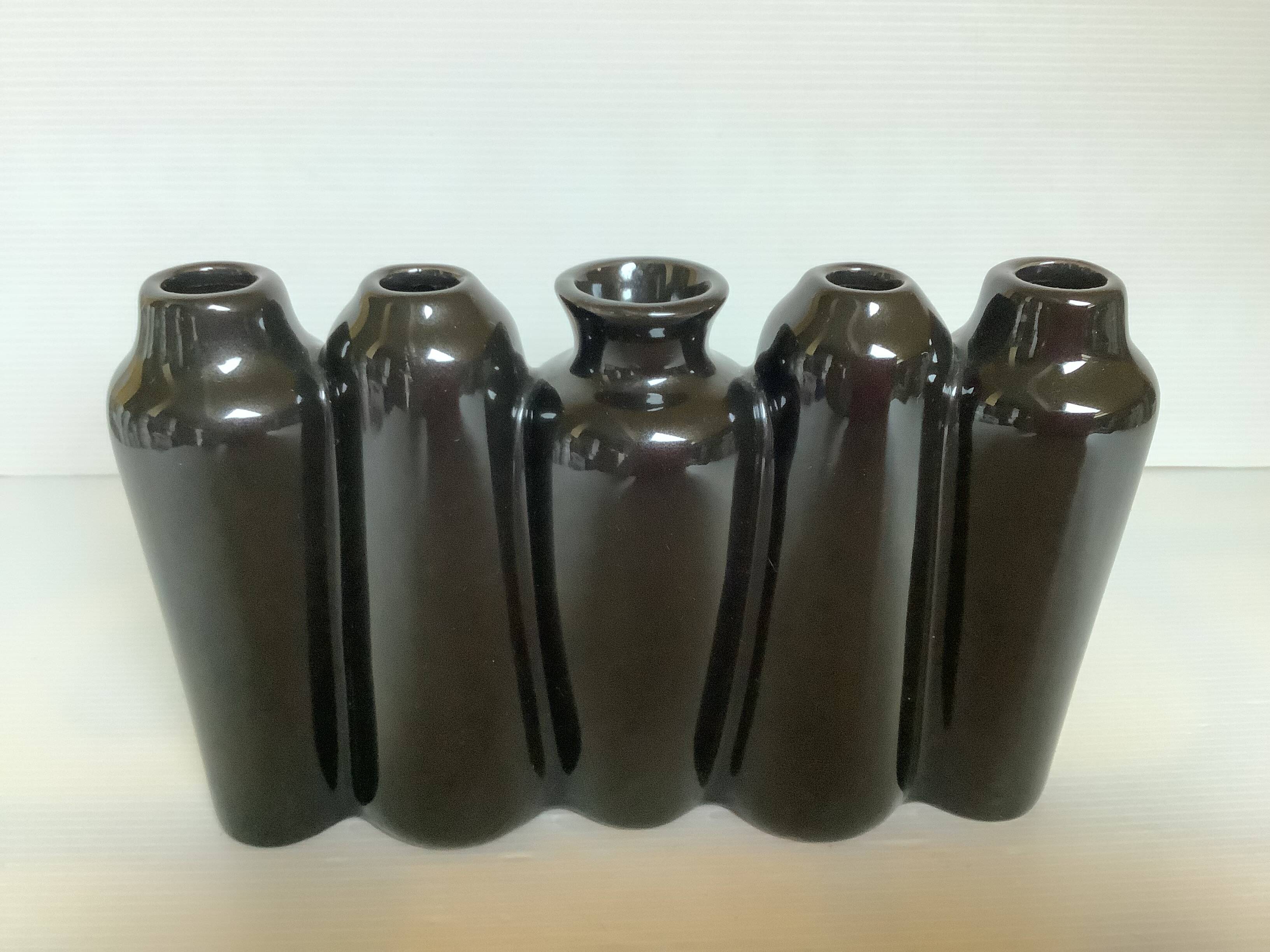 Black tulip flower spike vase