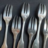 12 Christofle silver metal cake forks model Vendôme/Arcantia before 1983