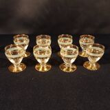 8 old liquor glasses