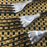 Set of 3 silver-plated dessert forks from Christofle and Spatours