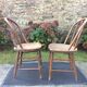2 chaises vintage bistrot dit gondoles en chêne massif