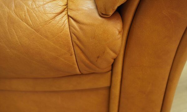 Ensemble de salon danois en cuir cognac par Skalma Møbelfabrik, années 1970