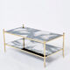 Table basse laiton chrome miroir décoré  1970