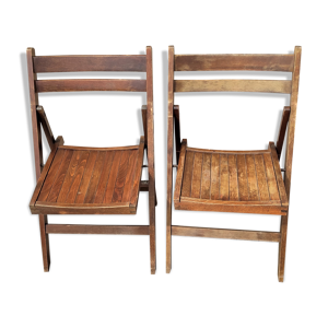 Paire de chaises pliantes